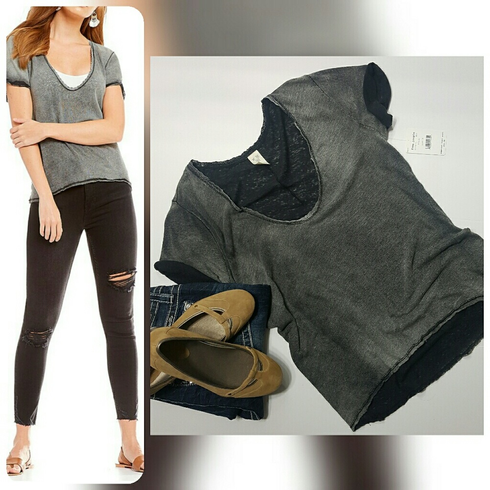 🔴 Free People
Saturday Knit Tee Shirt NWT MED